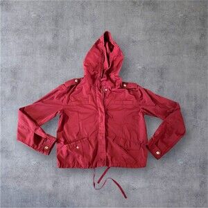 Womens Jacket Forever 21 Small 4-6 Windbreaker Jacket Burgundy